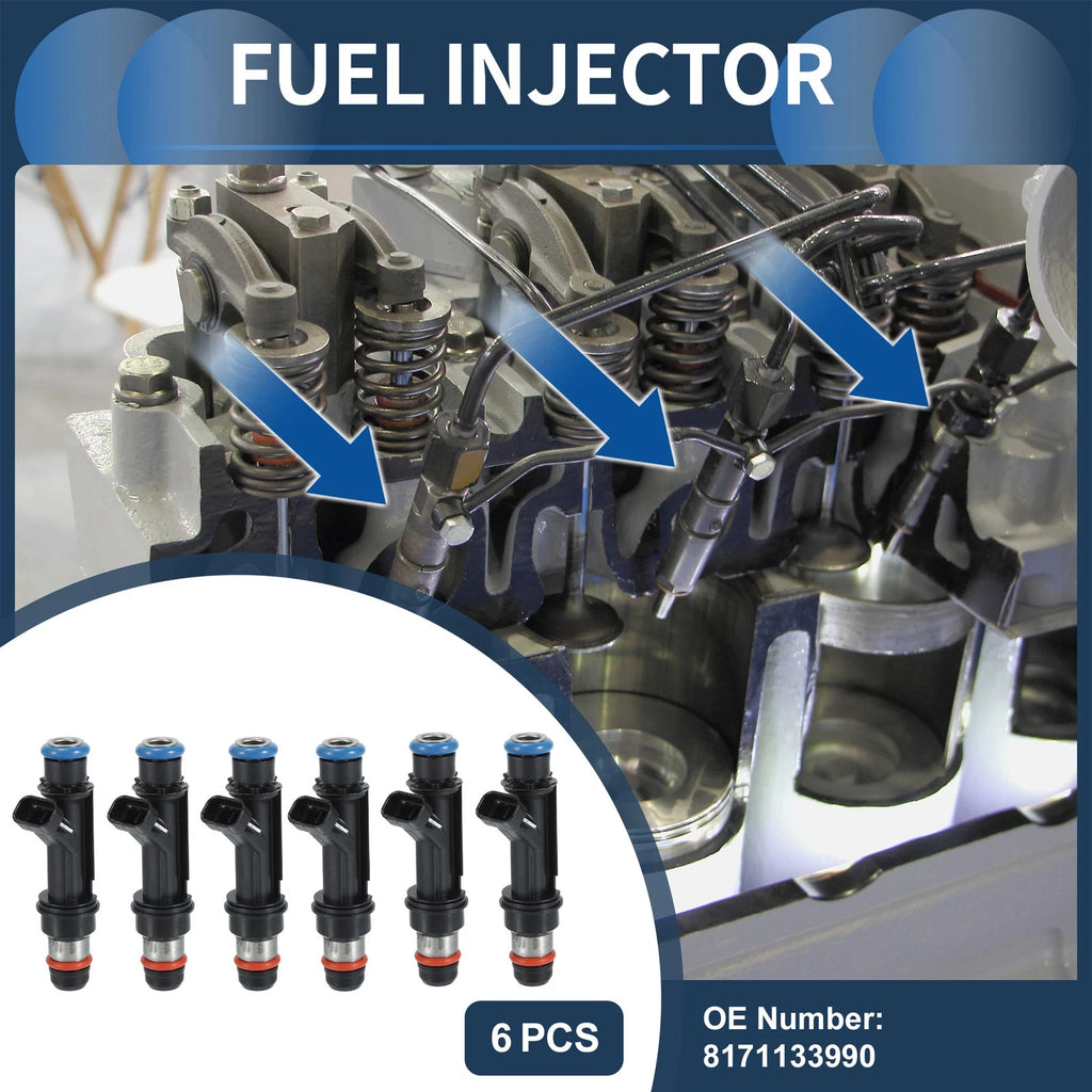 Set of 6 Fuel Injectors for Honda Passport (1998–2002) No.8171133990