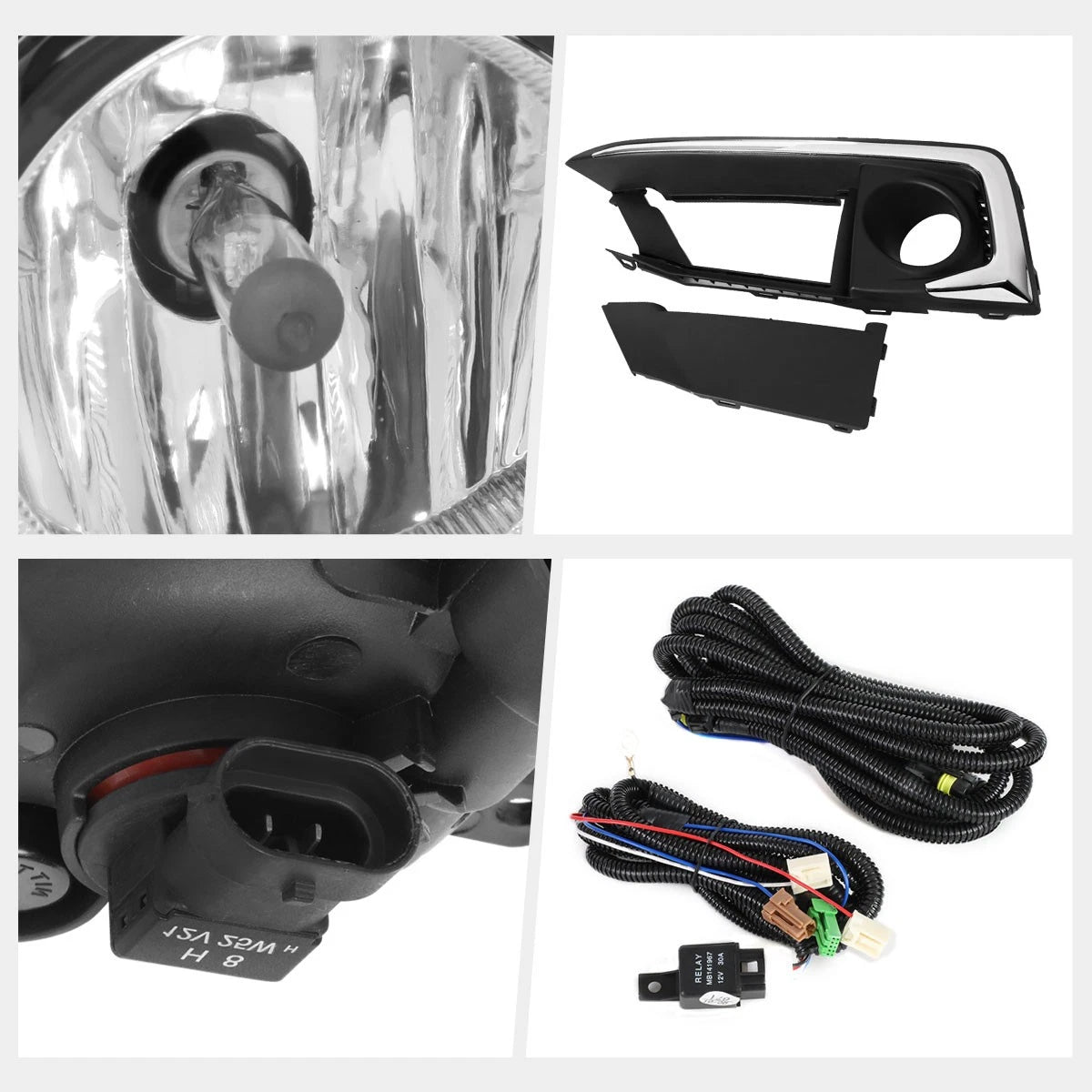 Clear Lens Front Driving Fog Lights Set for Honda Civic (2019–2020)