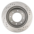 Front Drilled Slotted Disc Brake Rotors for 2000–2002 Dodge Ram 2500/3500 (2PC)