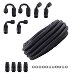 Fuel Line Hose Kits 6AN/8AN/10AN for Various Applications (12FT/16FT/20FT)