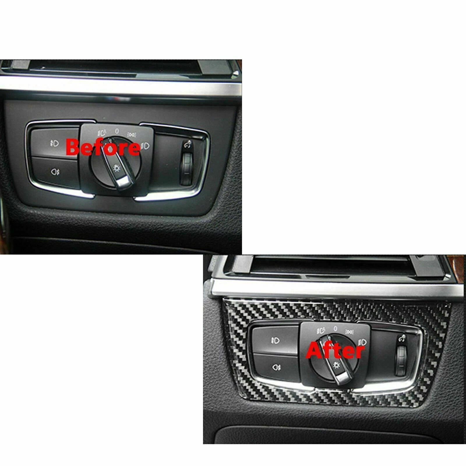 Interior Headlight Control Switch Trim Sticker for BMW 3 Series (2012-2019)