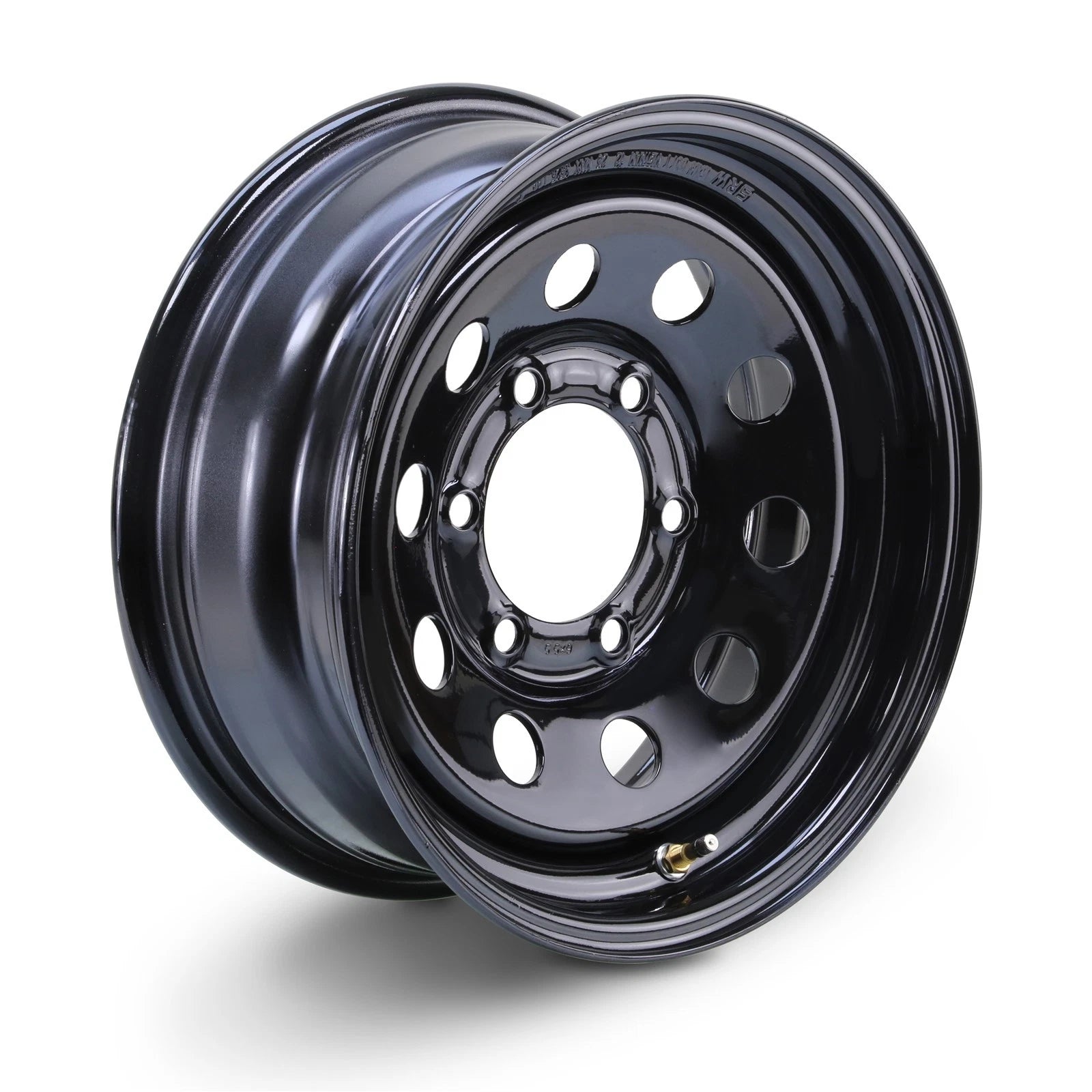 Libra 15x6 Heavy Duty Trailer Wheel 6 Lug 5.5" PCD Black Mod-17058