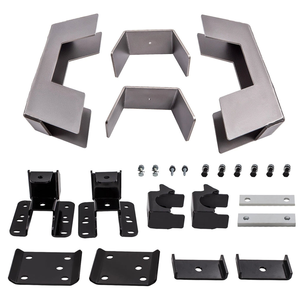 6" Drop Axle Flip Under Bed C Notch Lowering Kit for Silverado Sierra (2007–2018)