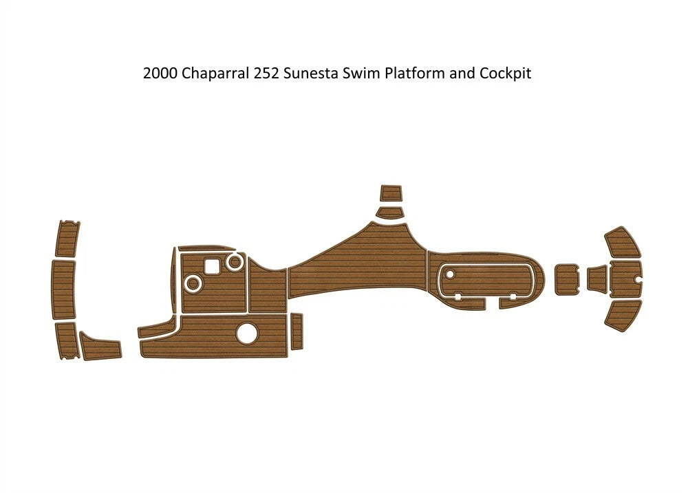 EVA Foam Teak Flooring Pad for Chaparral 252 Sunesta (2000)