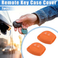 2X Key Fob Case Protector for Suzuki (2 Button, Silicone, Orange)