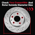 Front Drilled Rotors & Brake Pads for Chevy Silverado, GMC Sierra 1500 (2007–2019)