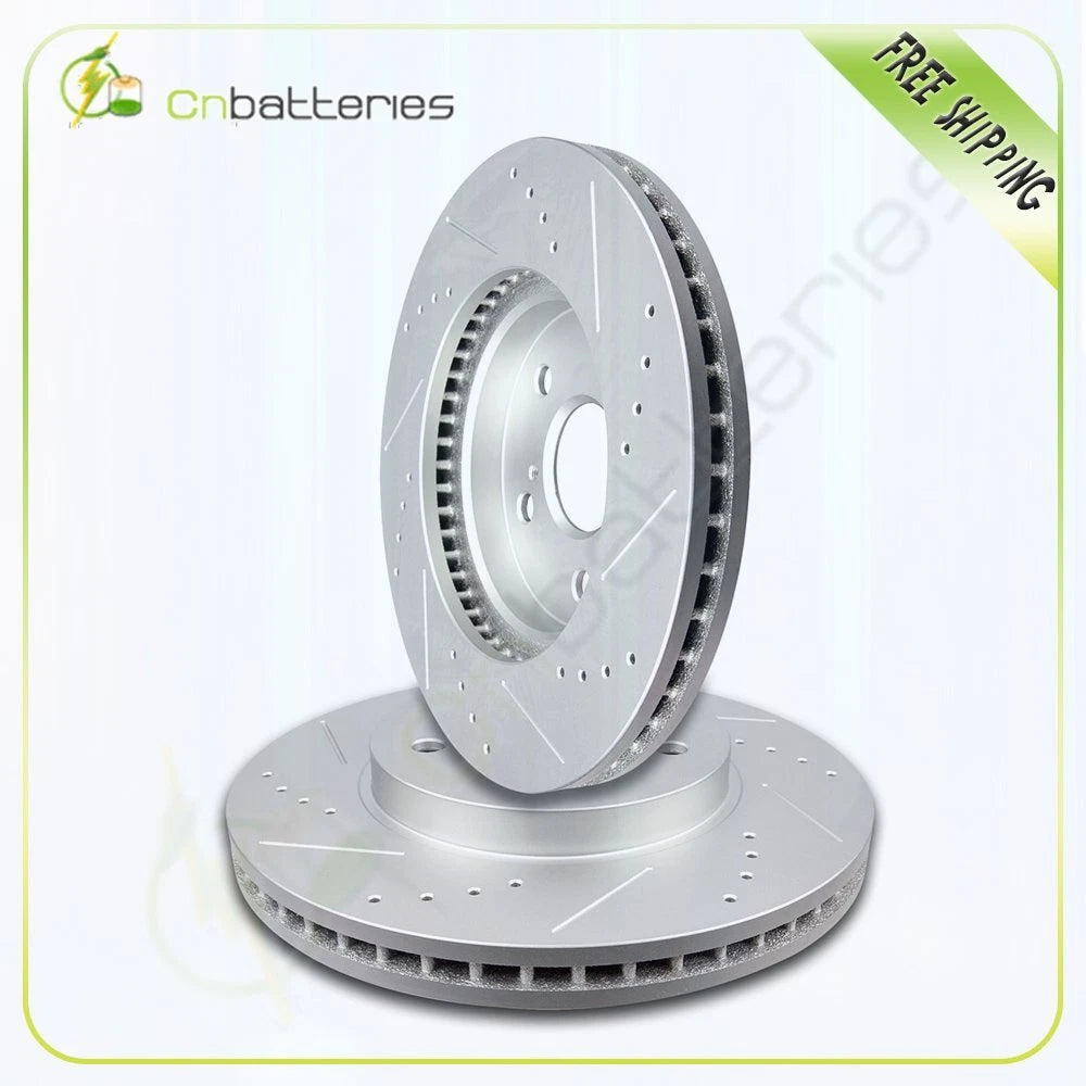 Front Brake Discs Rotors for Toyota Camry SE, Lexus IS250 (2007–2015) Drilled & Slotted