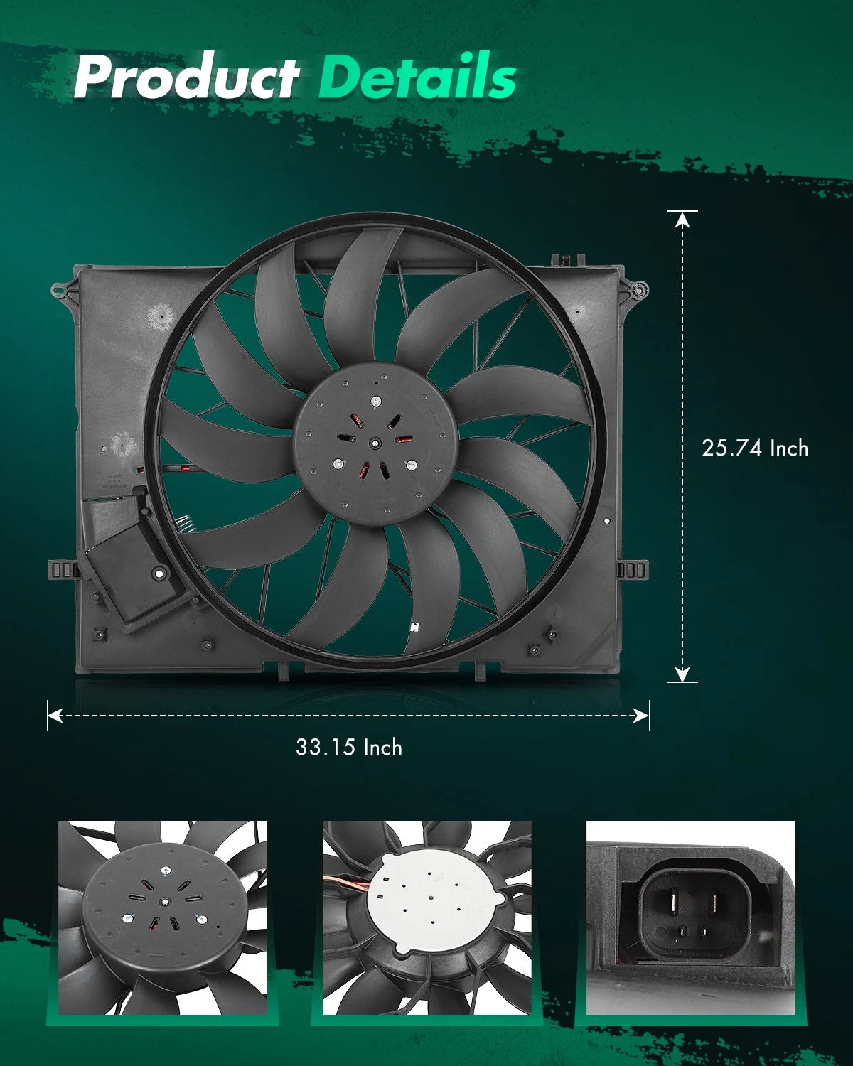Radiator Cooling Fan for Mercedes-Benz CL500 S430 (2000–2006) 2205000193