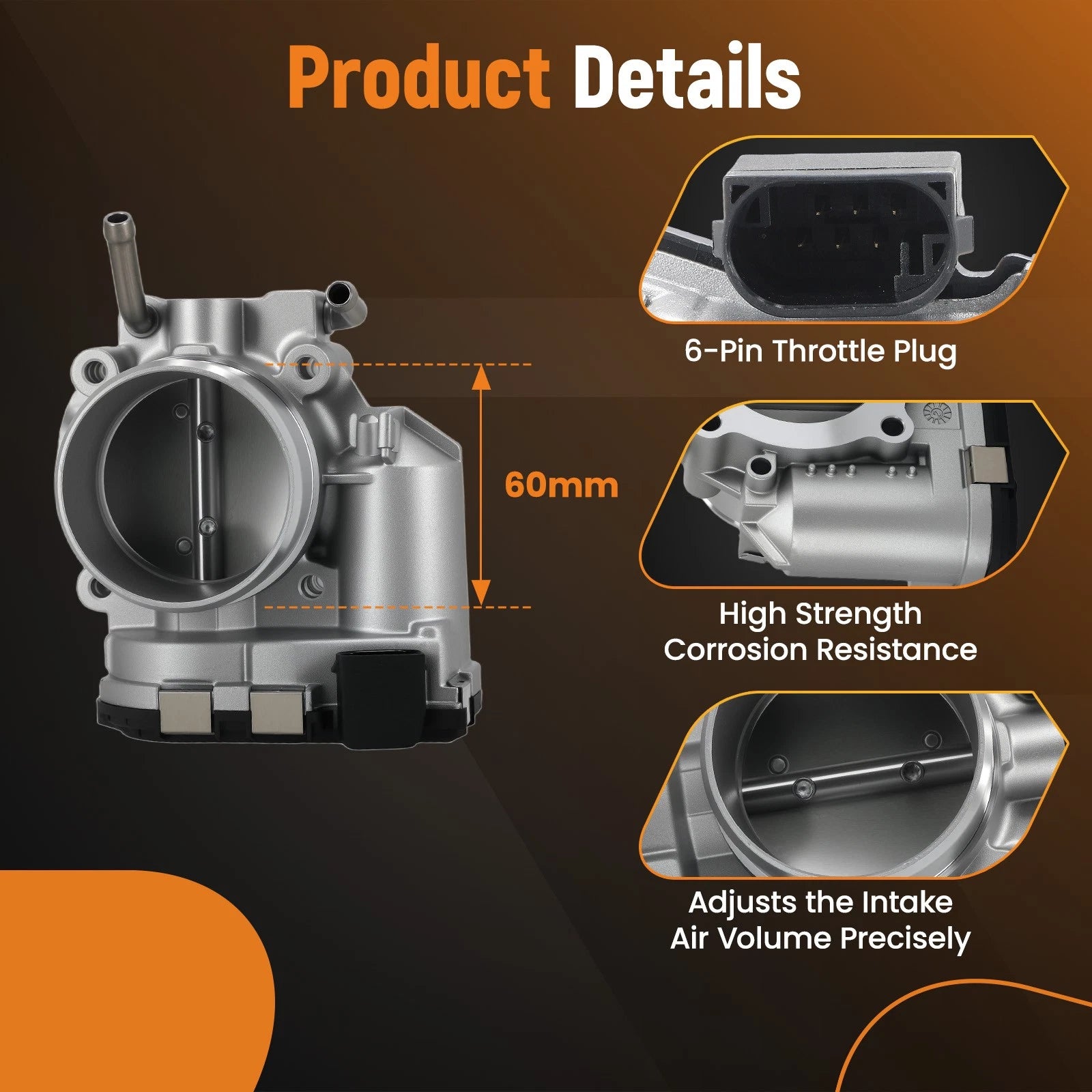 Throttle Body Assembly for Kia Forte, Forte Koup, Forte5 2.0 2.4L (2010–2013)
