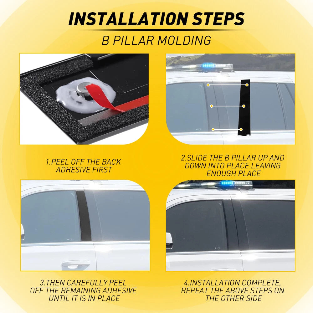 Front Door Trim B-Pillar Molding for Cadillac Escalade (2015-2020)