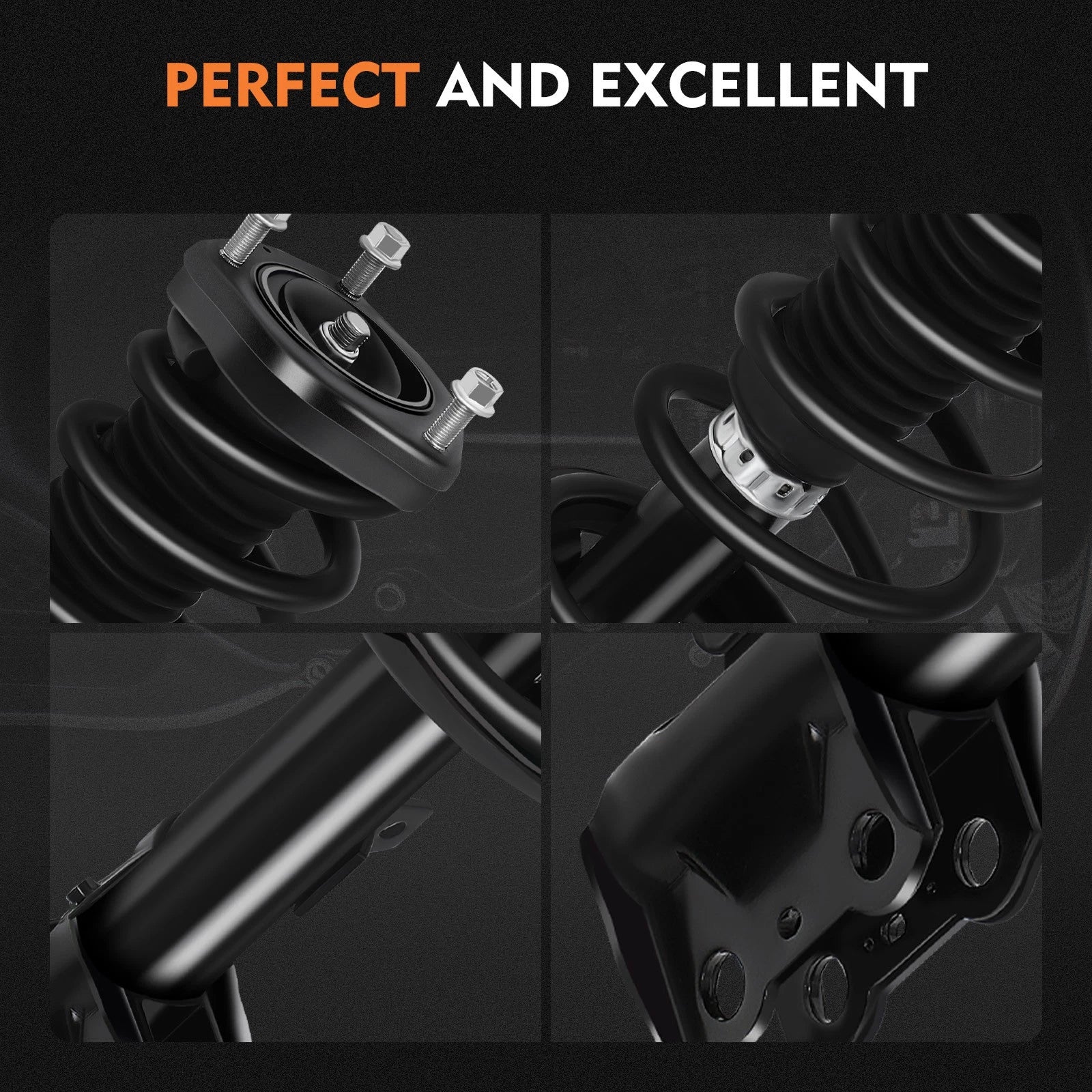 2X Complete Strut Shock Spring & Mount for Toyota Venza (2009-2012) AWD Rear