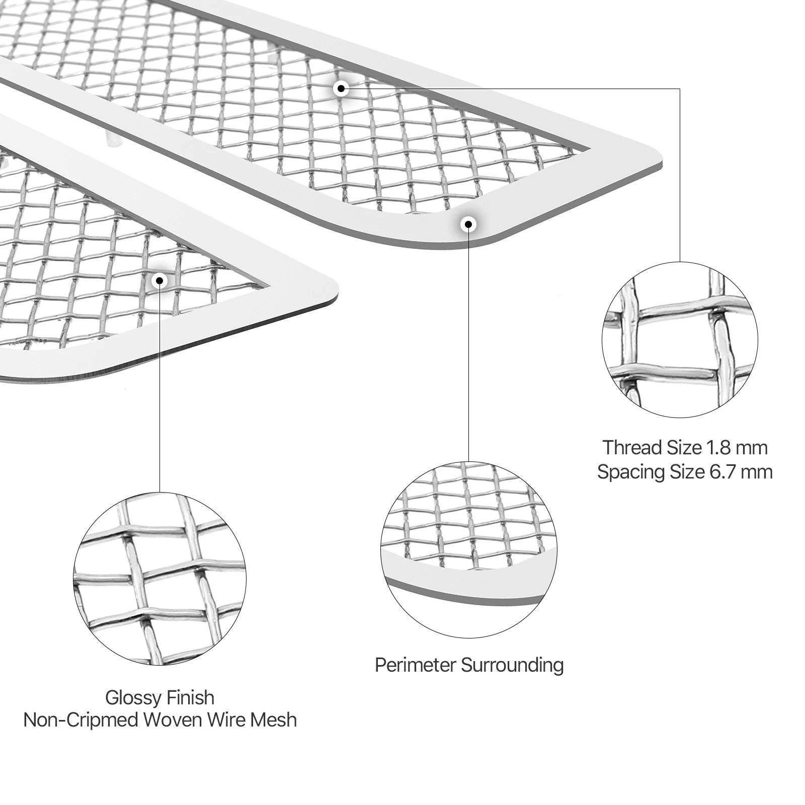 Stainless Chrome Mesh Grille Insert for Chevy Suburban/Tahoe (2000-2006)