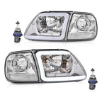 Chrome LED DRL Headlights for Ford F150/Expedition (1997–2003)