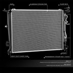 OE Style Radiator for Hyundai Equus (2011–2016) DPI13472 1-3/8 in 1 Row Aluminum
