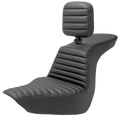 SADDLEMEN Tour Step-Up Seat for FLSB/FXLR (2018–2024) - Rider Backrest, Tuck-n-Roll