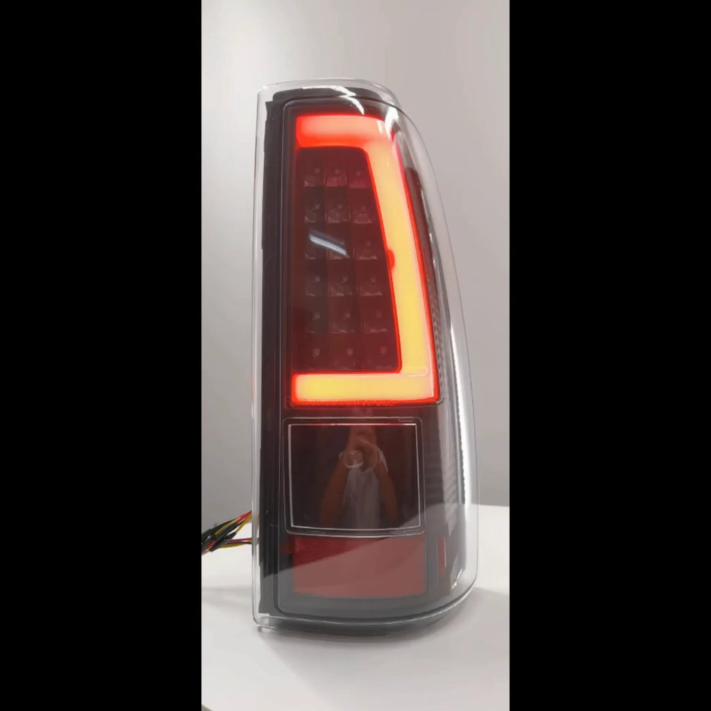 Black LED Tail Lights for GMC Sierra Chevy Silverado 1500 (2003-2006)