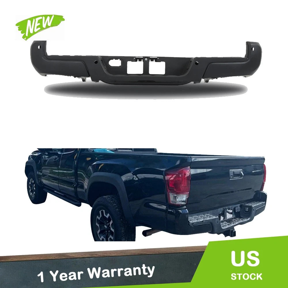 Rear Step Bumper Assembly with Sensor Holes for Toyota Tacoma (2016–2023)