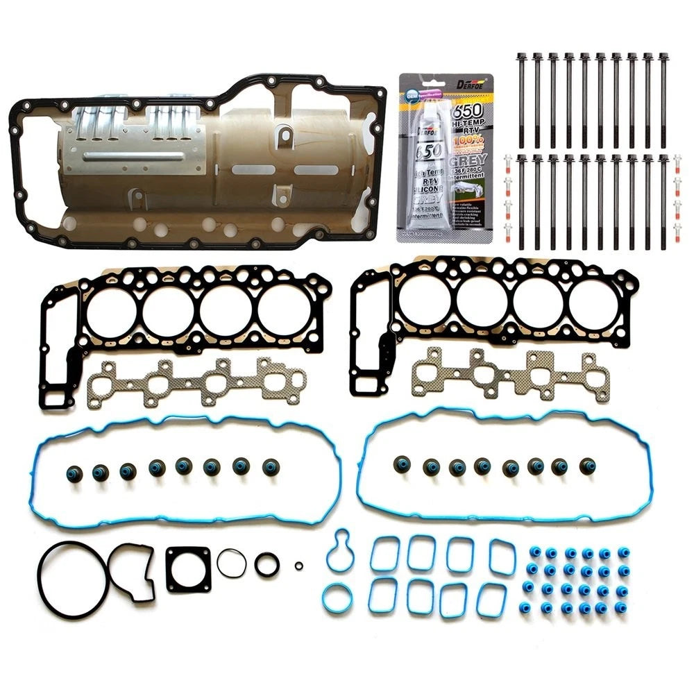 Set of 10 Head Gasket Bolts & Oil Pan Gasket for Jeep Grand Cherokee (1999–2003)