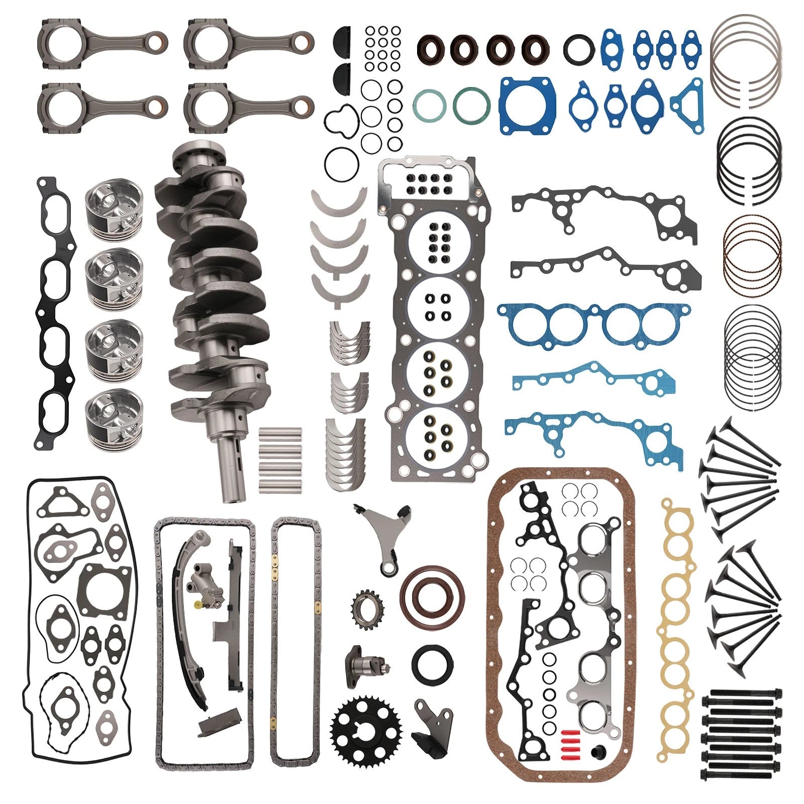Engine Rebuild Kit w/ MLS Head Gasket & Full Gasket Set for Toyota Tacoma (1995–2004)