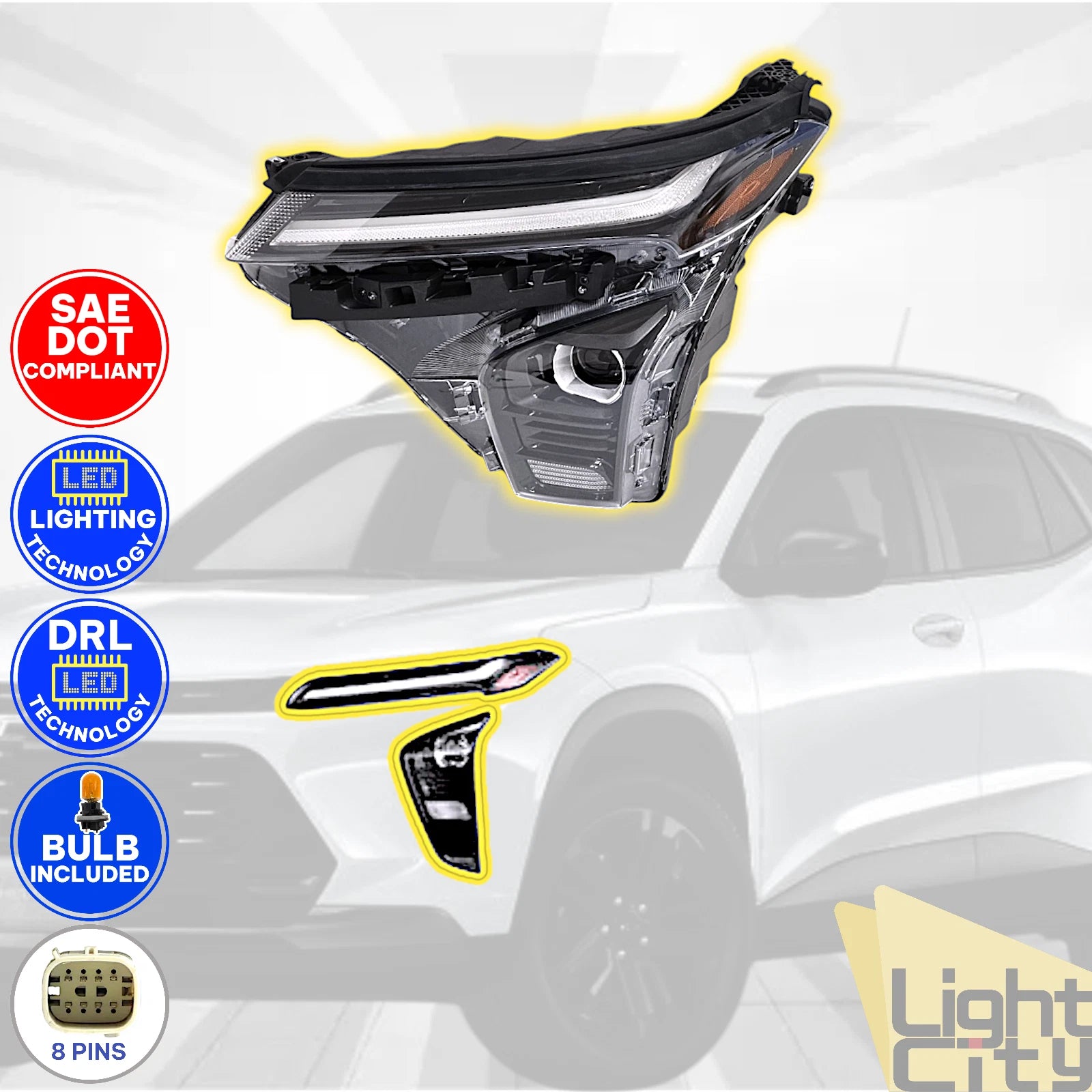 Full LED Driver Headlight Assembly LH for Chevy Trax (2024–2026)