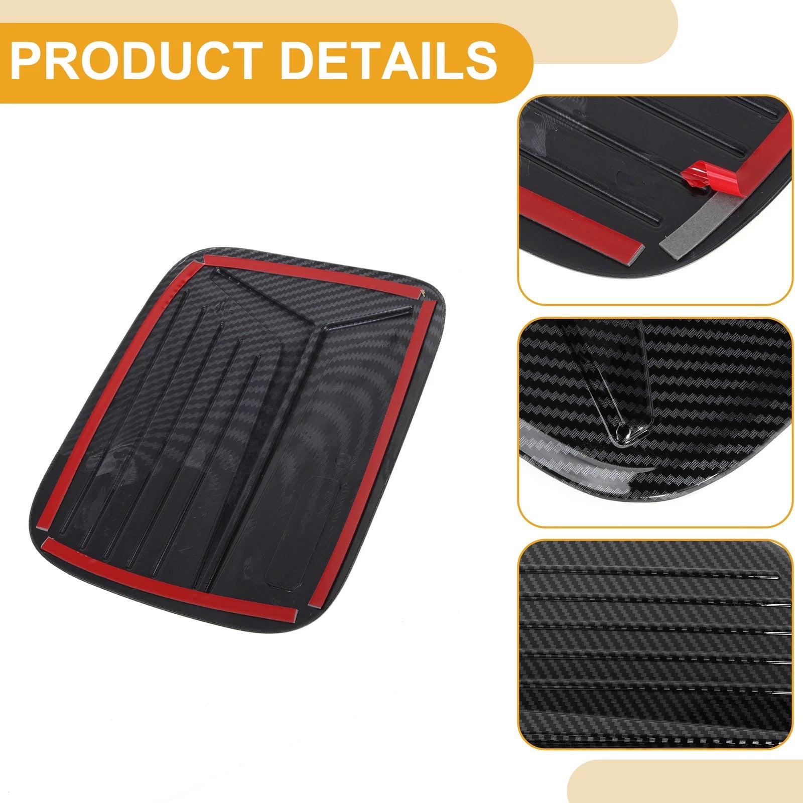 Fuel Tank Door Cap for Mitsubishi Pajero (2020–2025) Carbon Fiber Black