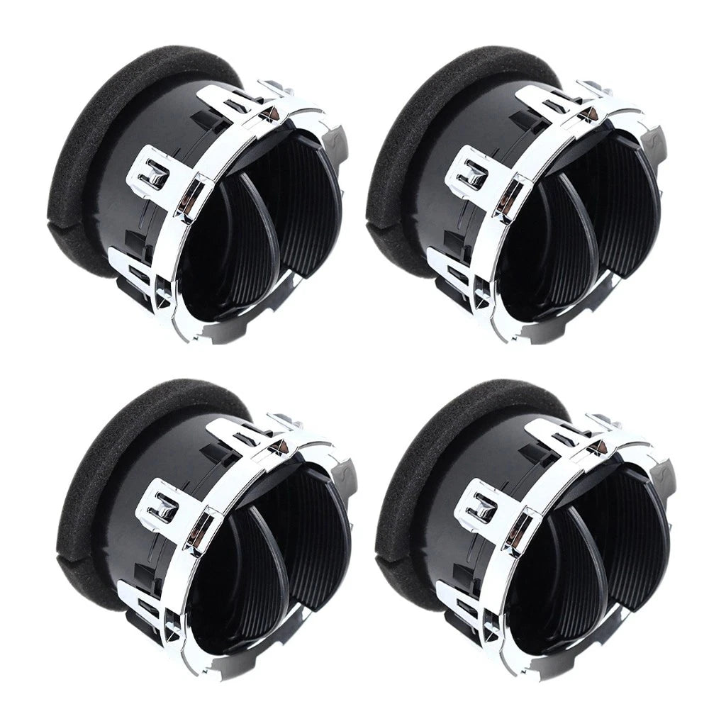 Set of 4 Dash Air Vents Black Chrome for Ford F-250 F-350 Super Duty (2008–2016)