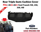 Rear Triple Seats Cushion Back Cover for Ford Transit (2020–2026) LK4Z9963804RD