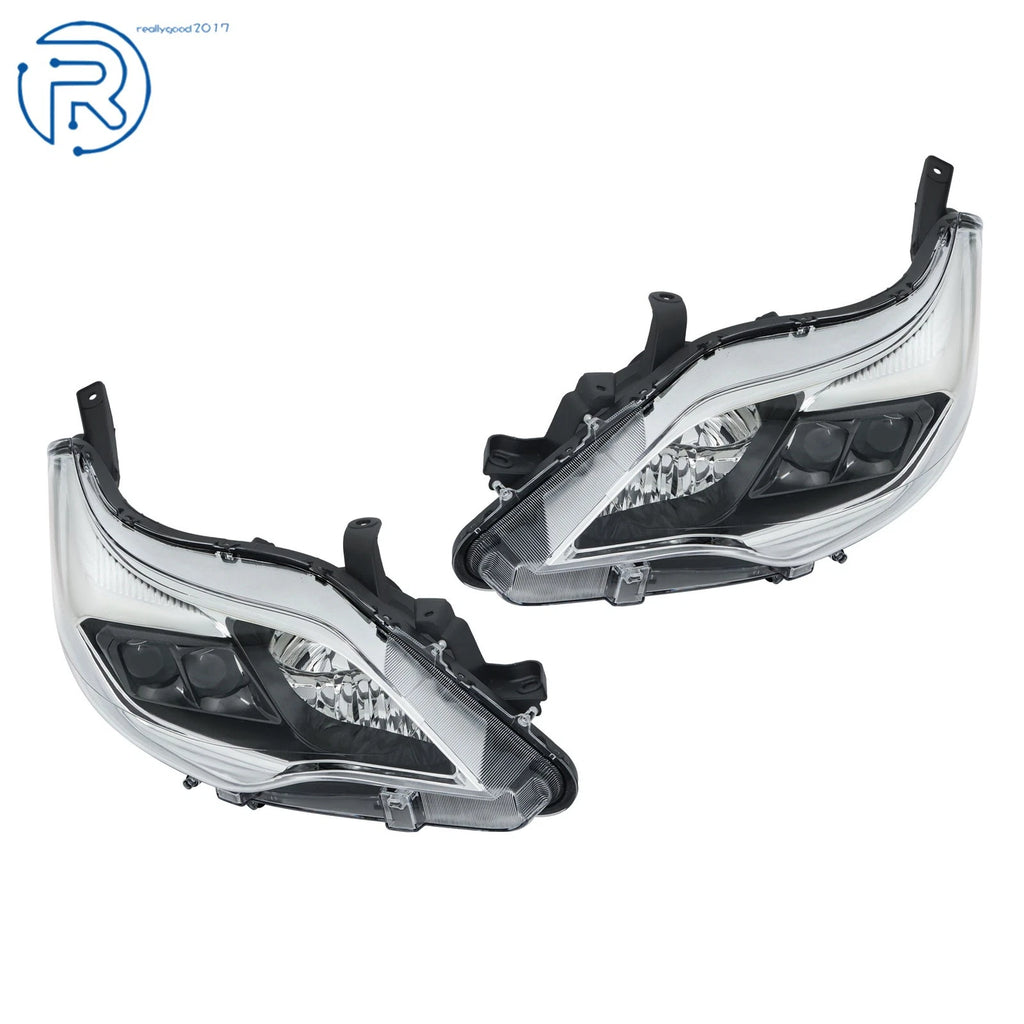 Pair of Black Housing Halogen Projector Headlights for Toyota Avalon (2013-2015)