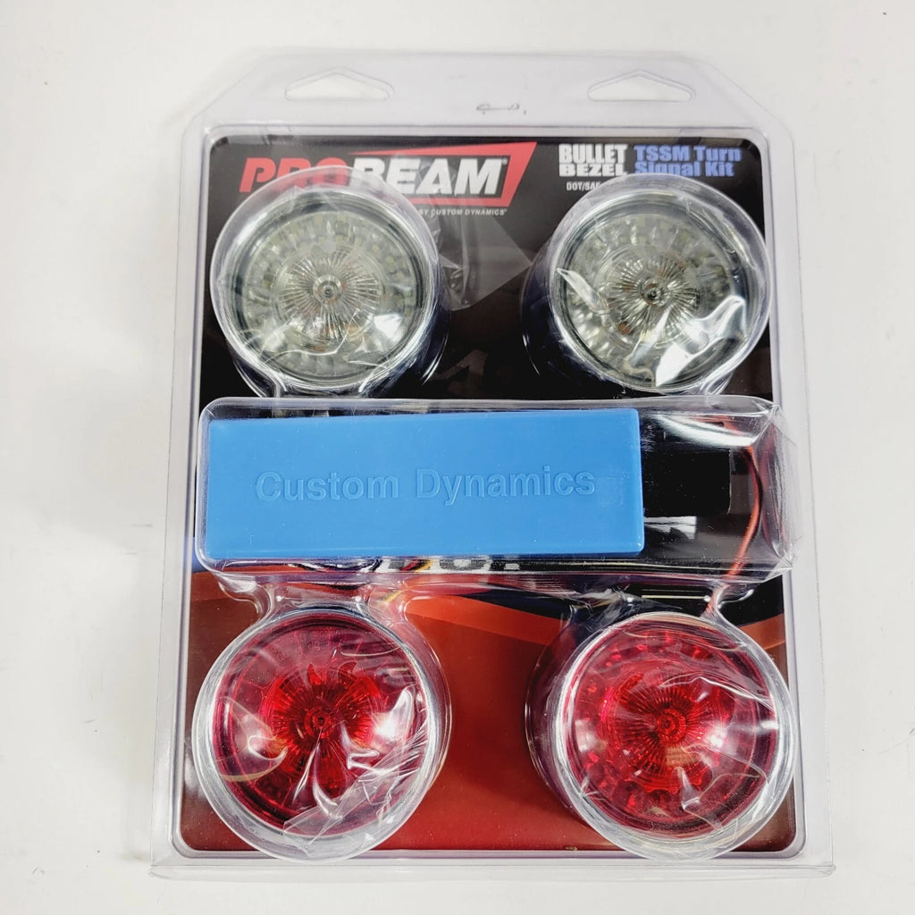 Probeam Bullet Bezel Turn Signal Kit for Harley FLH (2010–2013) PB-SS-BB-C