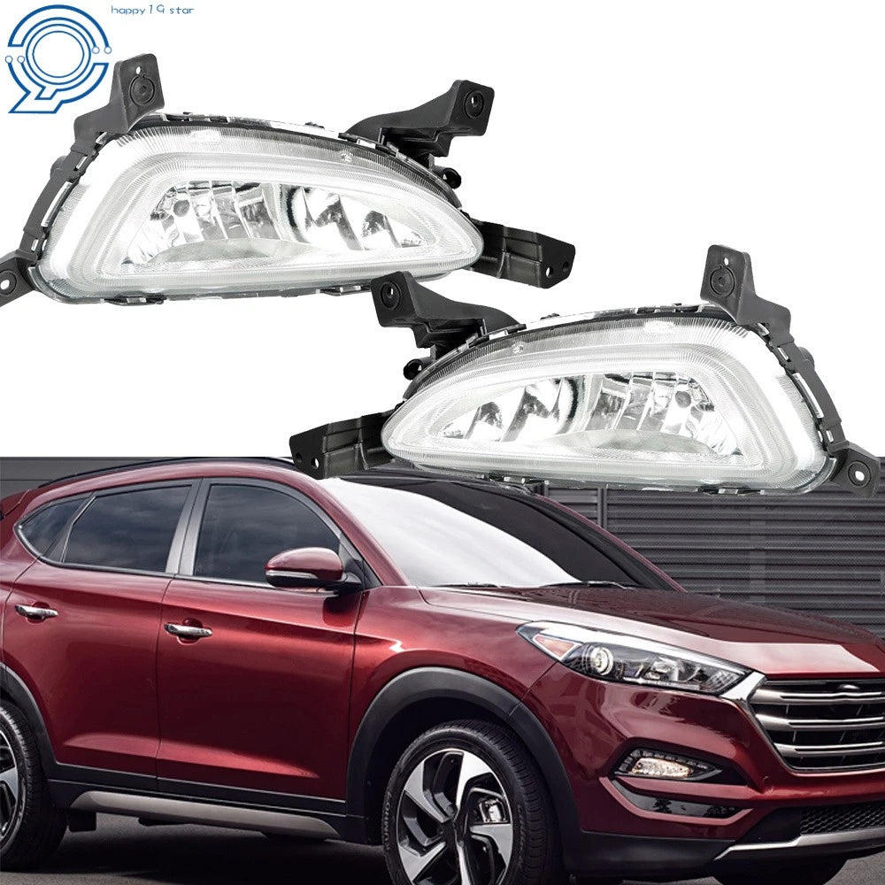 Set of 2 Front Bumper Fog Lights for Hyundai Tucson (2016–2018)