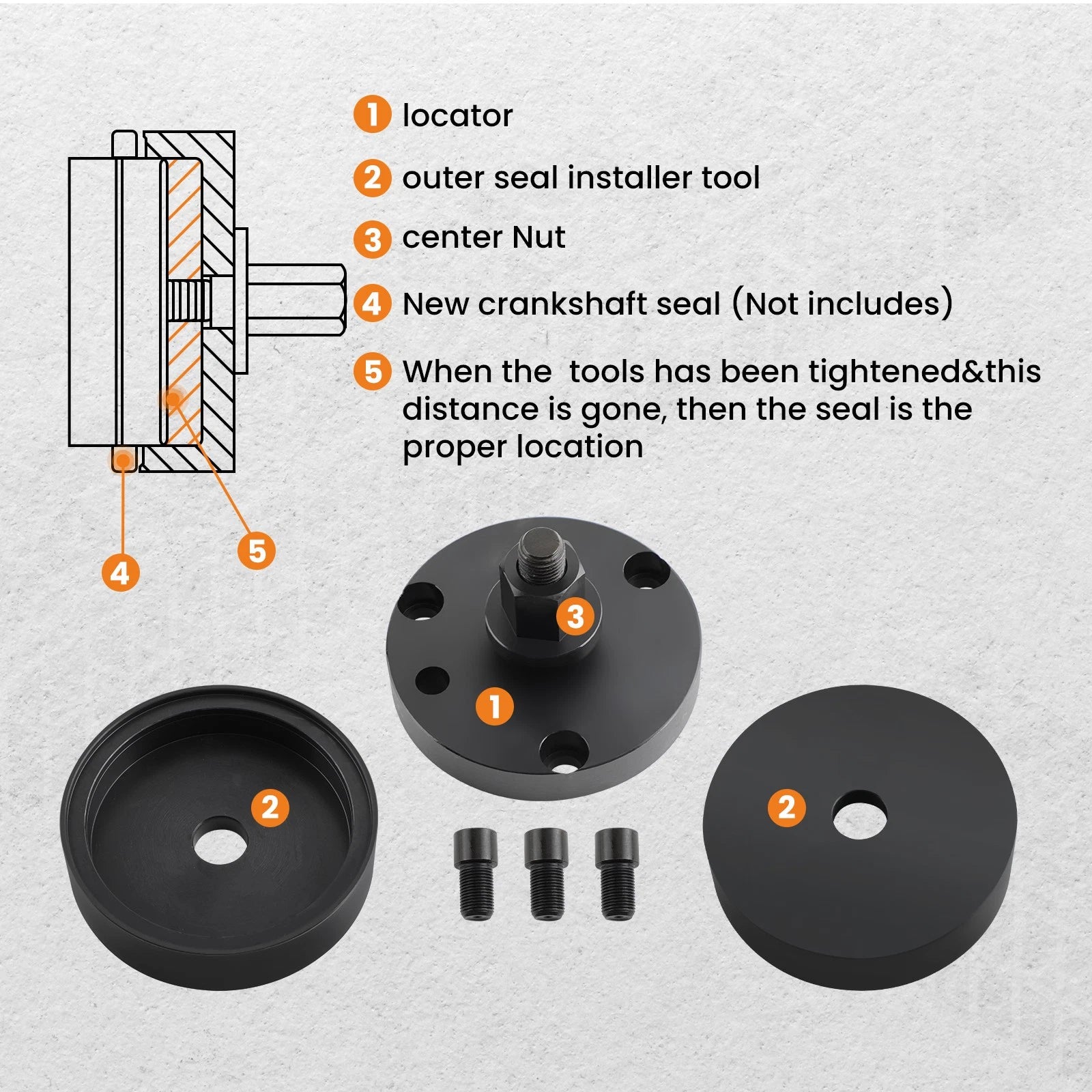 Crankshaft Seal Installer Tool for CAT Diesel Engines