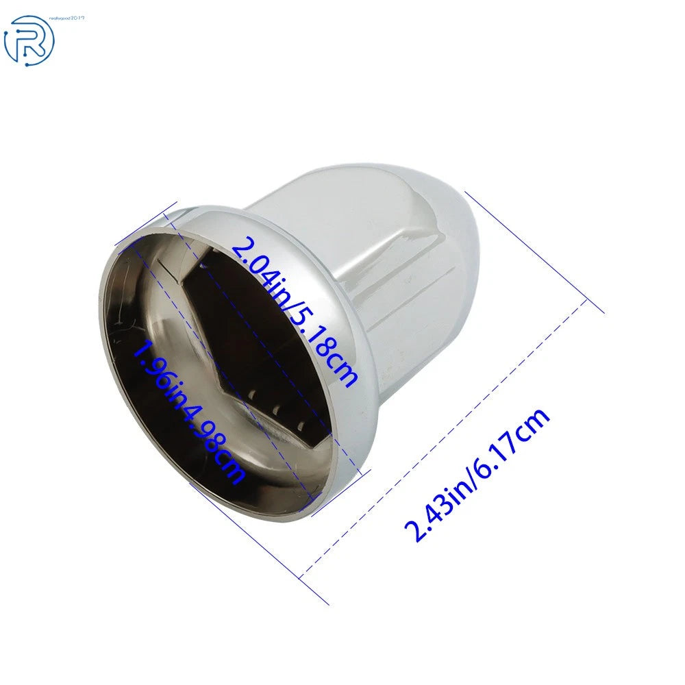 Set of 40 Chrome 33mm Truck Lug Nuts with Flanged Cap