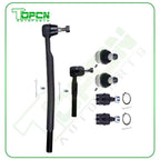 Set of 6 Tie Rod End Ball Joints for Ford Excursion (2000–2005)