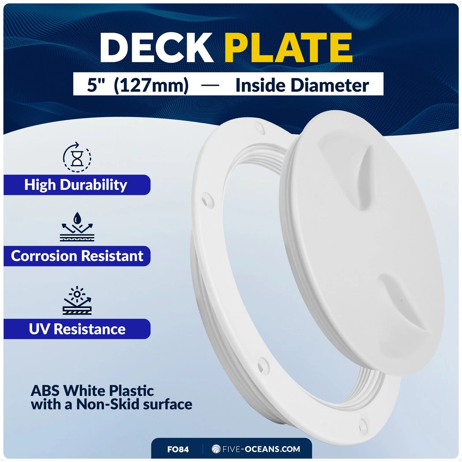 5" Round Inspection Deck Plate Hatch for Marine Use