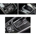 Black Stainless Console Gear Shift Media Panel Trim for Mazda CX-5 (2017–2025)