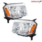 Set of 2 Halogen Chrome Amber Headlights for Honda Pilot (2009–2011)