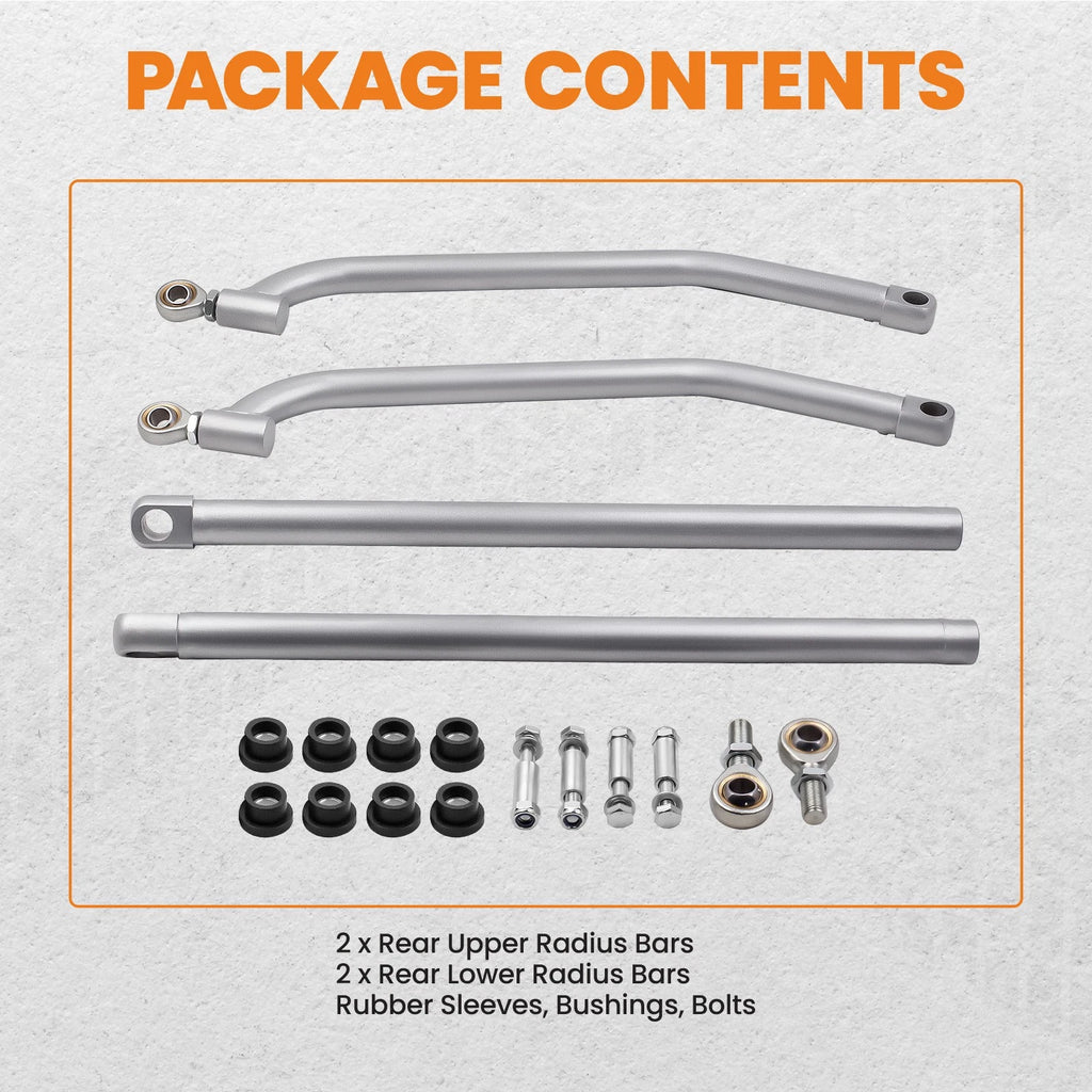 Upper & Lower High Clearance Radius Rods for Polaris RZR 1000 XP EPS (2015)