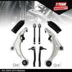Set of 8 Front Lower Control Arms and Tie Rods for Maxima (2009–2014)