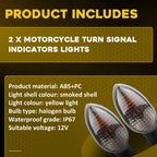 2X Smoke Turn Signal Indicator Lights for Yamaha YZF R1 R6 R3 R125 R15