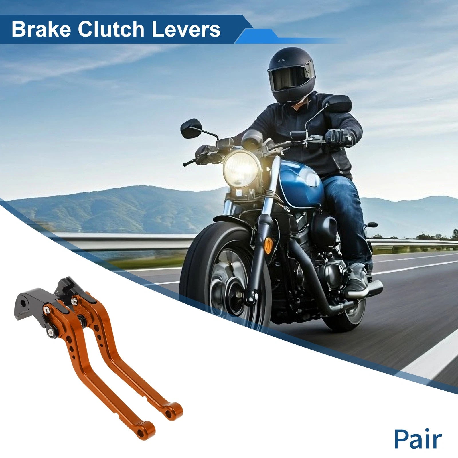 Adjustable Brake Clutch Levers Set for Suzuki GSXR1000 (2005–2006) Orange