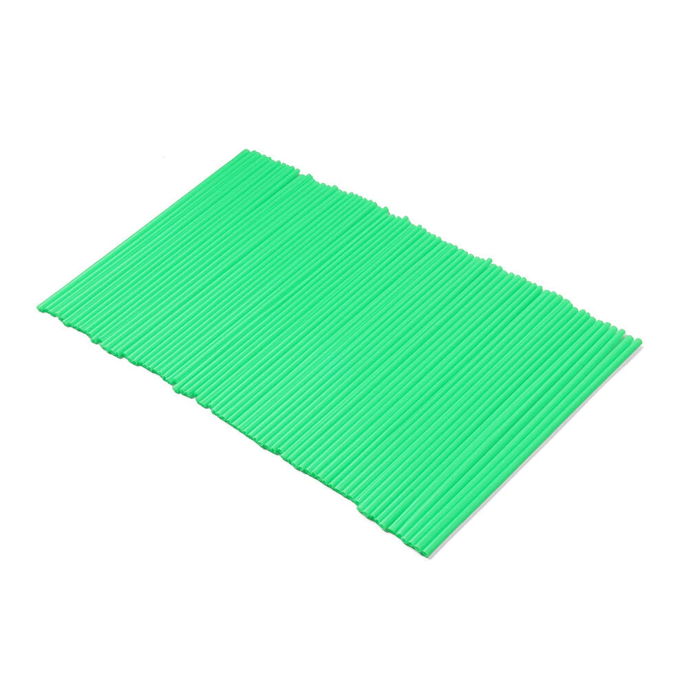 72pcs Spoke Skins Covers for Dirt Bike Wheel Rim Guard Protector Green