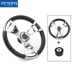3-Spoke 13.5" Marine Boat Steering Wheel with Hub Adapter