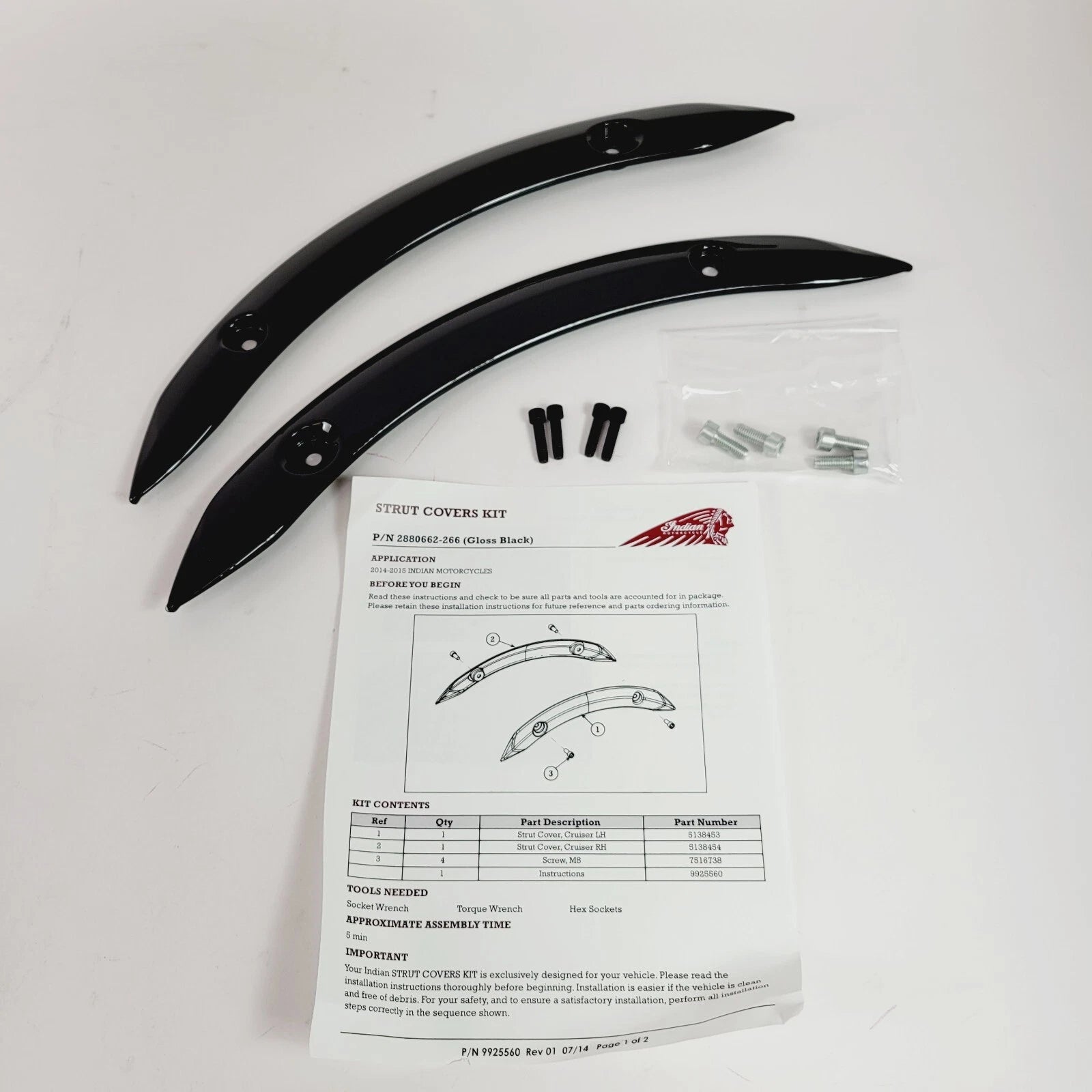 Strut Cover for Indian Chief Thunderstroke 111 (2014–2016) P/N 2880662-266
