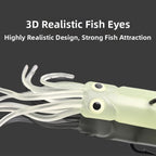 120g Squid Head Soft Bait 21cm with Night Light Effect for Coastal Fishing