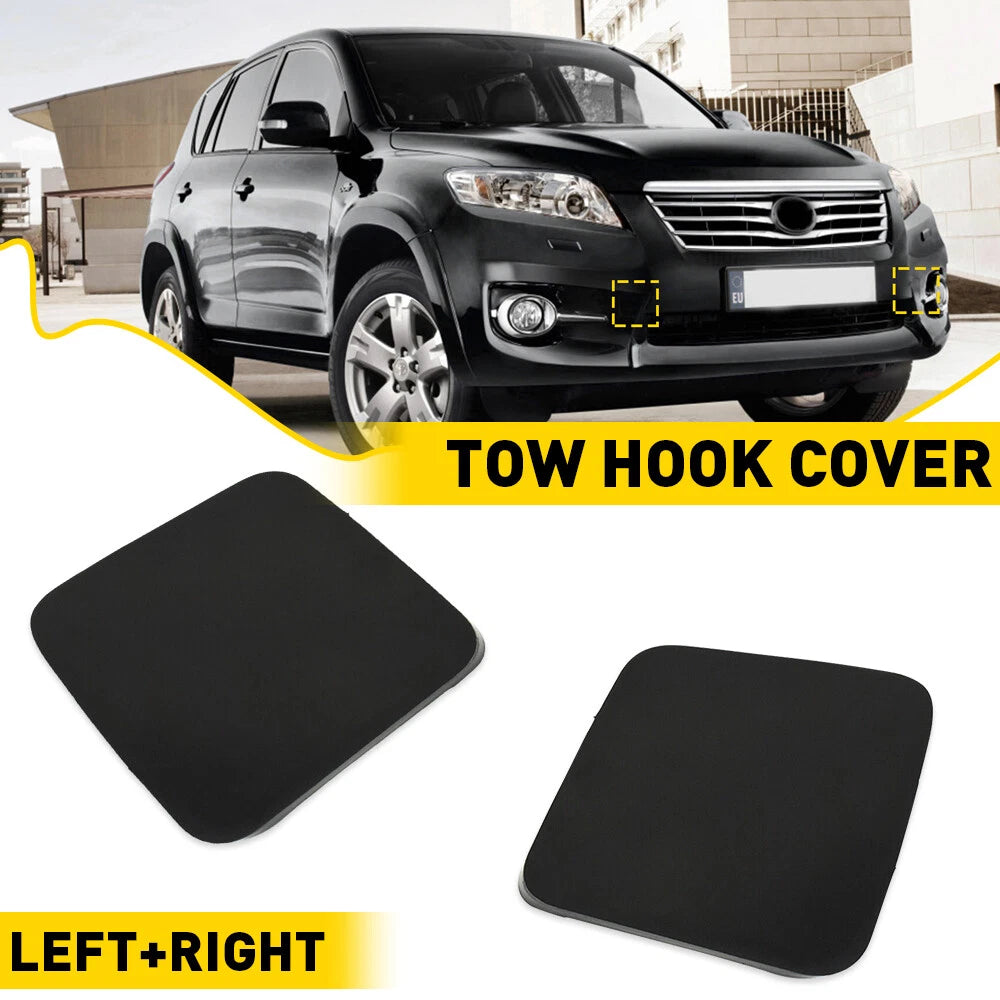 2X Front Bumper Tow Hook Eye Cover Caps for Toyota RAV4 (2011–2012)