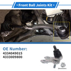 2X Front Lower Ball Joints for Toyota Sienna (2011–2020) No. 4334049015/4333009800