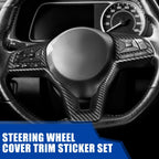 3pcs Steering Wheel Cover for Nissan Altima (2019–2020) Carbon Fiber