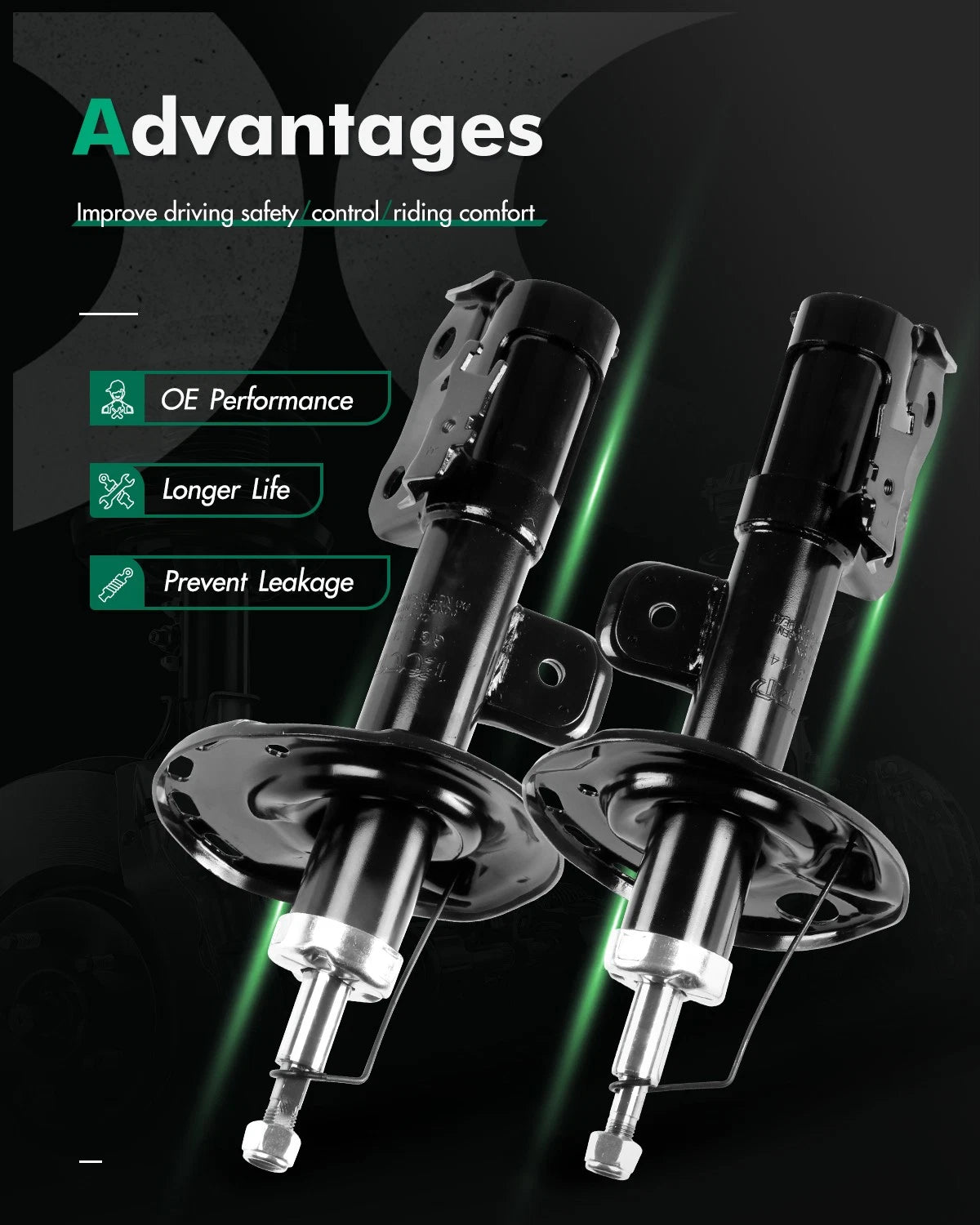 Front Shocks Absorber Struts for Toyota Prius (2010–2015)