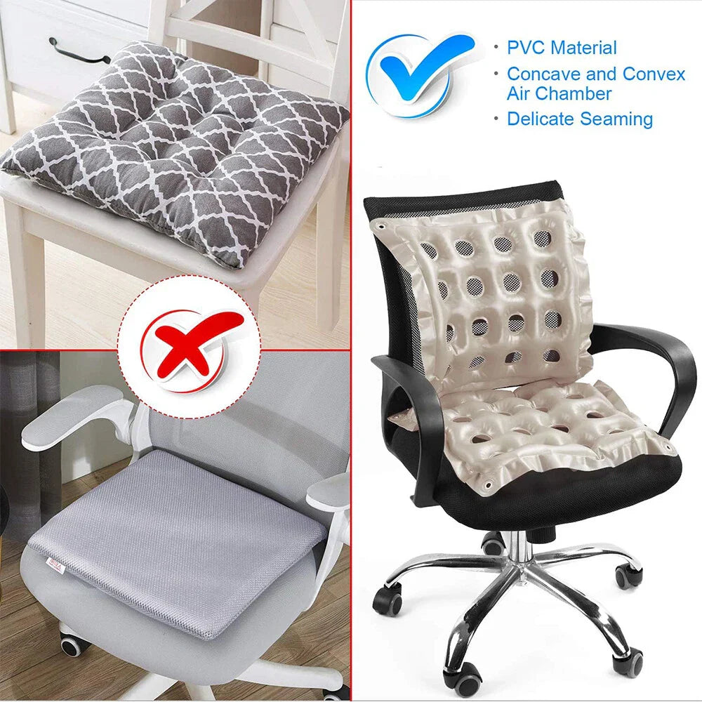 Inflatable Seat Cushions for Pressure Relief - Waffle for Office Home Car