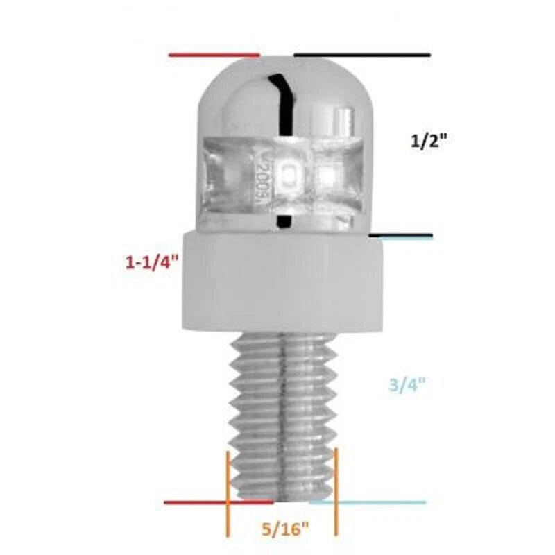 License Plate Light Fasteners Bolts Blue LED for Universal Car Truck (--)